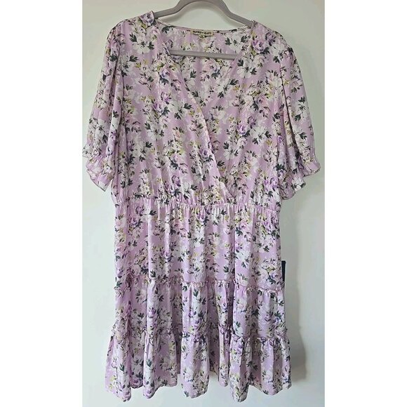 inspired hearts Dresses & Skirts - Perfect Frilly Purple Floral Easter Dress Plus Size 2x By Inspired Hearts